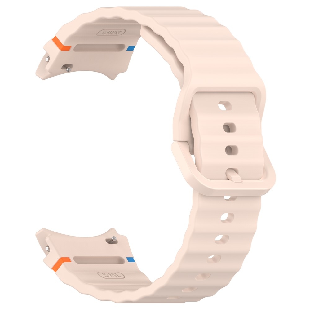 Különböző szilikon karkötők a Samsung Galaxy Watch FE/Watch7 44 mm-es/40 mm-es modellekhez – rózsaszín