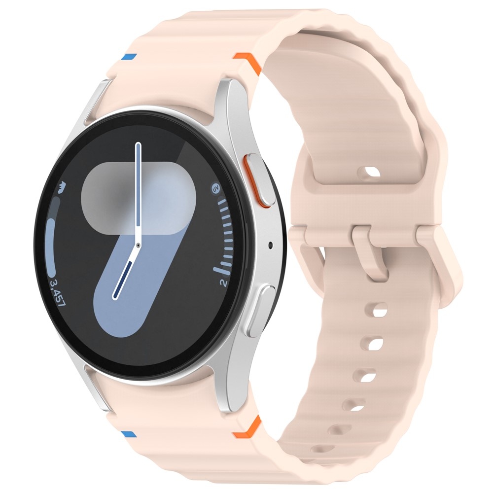 Különböző szilikon karkötők a Samsung Galaxy Watch FE/Watch7 44 mm-es/40 mm-es modellekhez – rózsaszín