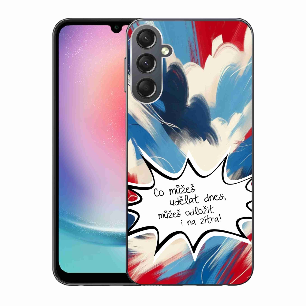 Gél borító mmCase Samsung Galaxy A24 készülékhez - vicces szöveg 9 fehér háttér