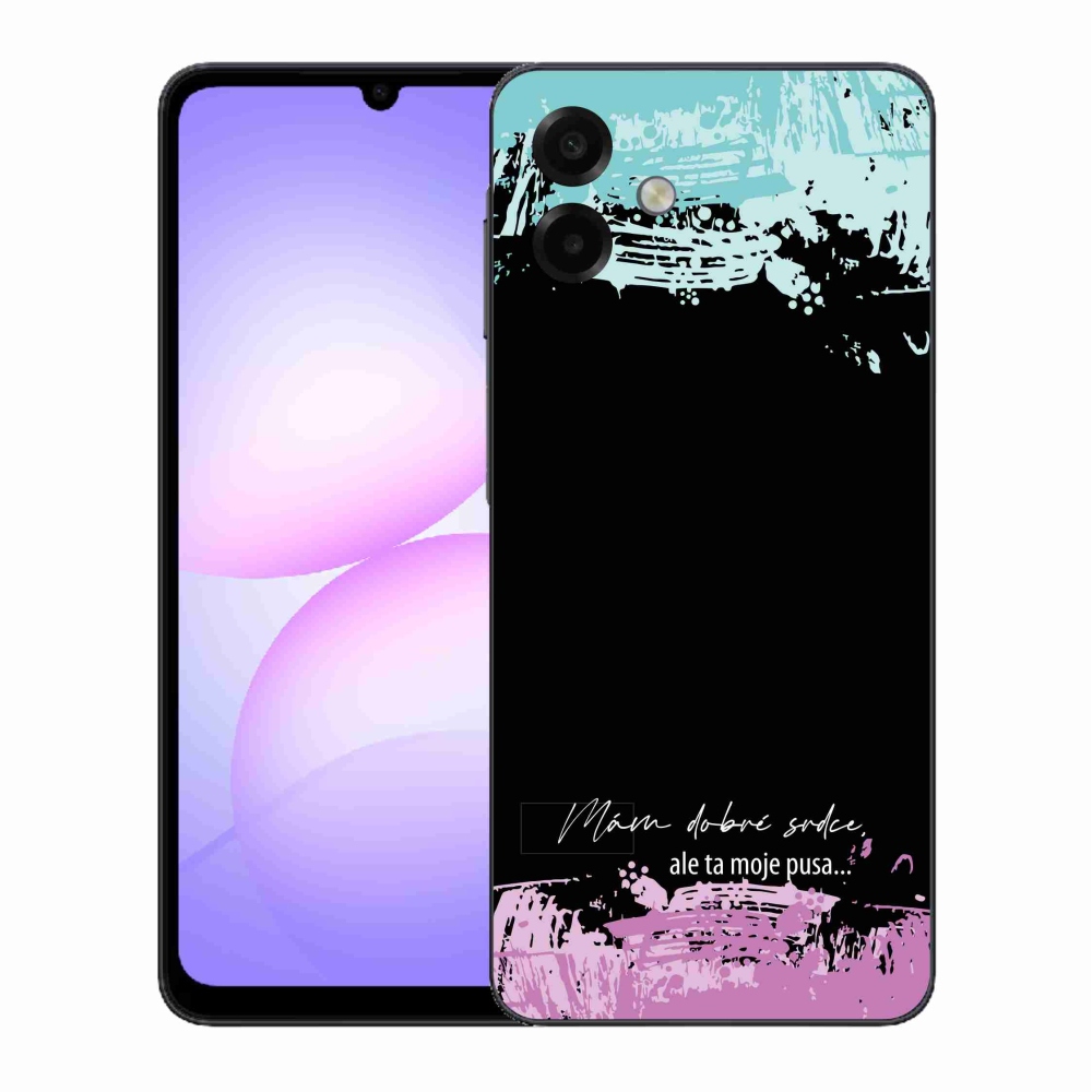 Gél borító mmCase Samsung Galaxy A07 4G - vicces szöveg 3 fekete háttérrel