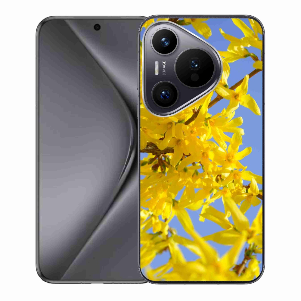 Gél borító mmCase a Huawei Pura 70-hez - sárga virágok