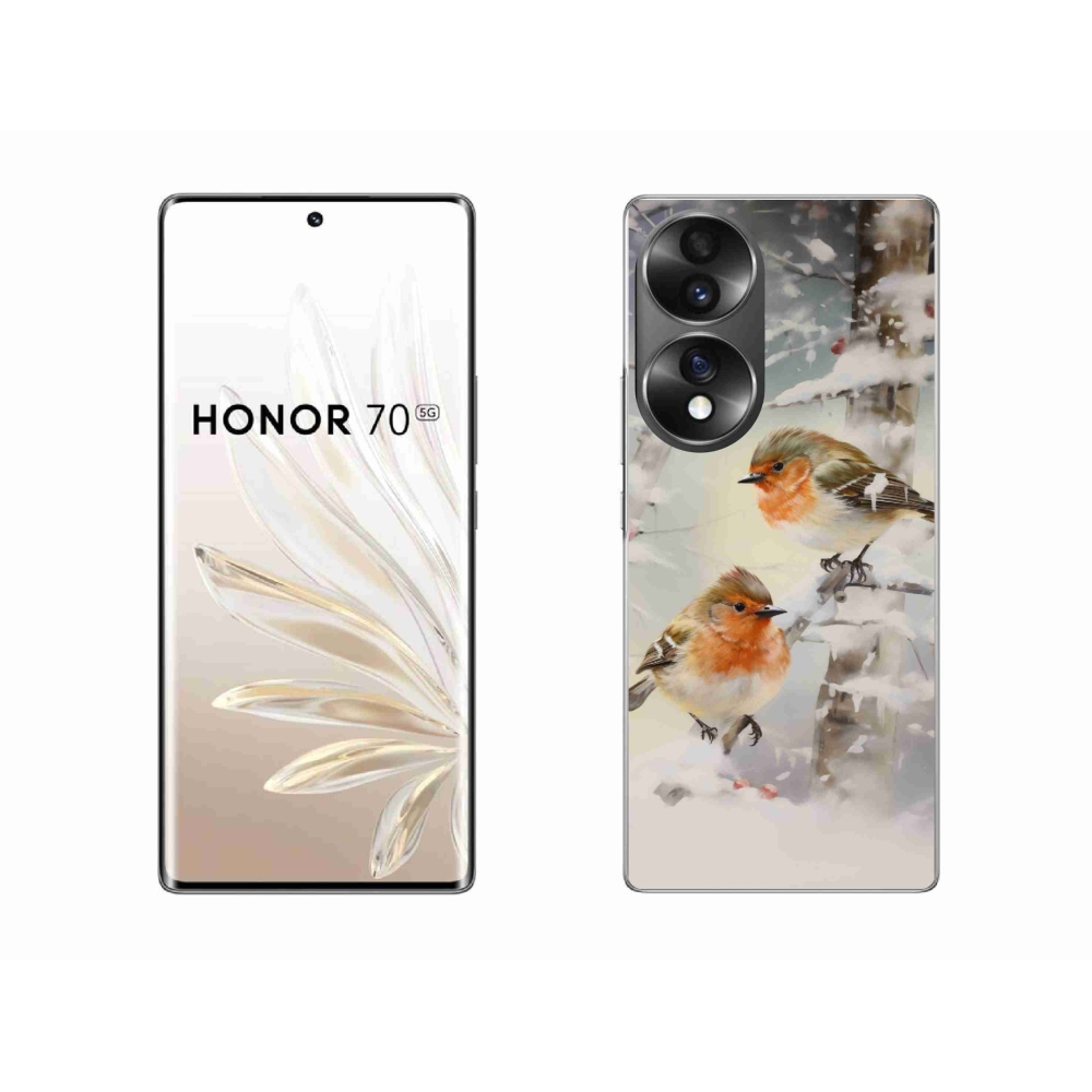 Zselés borítás mmCase a Honor 70-hez - madarak télen