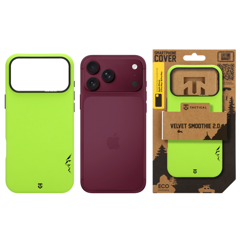 Tactical MagForce Velvet Smoothie 2.0 tok az Apple iPhone 18 Pro Max/17 Pro Max készülékhez, avokádó színben