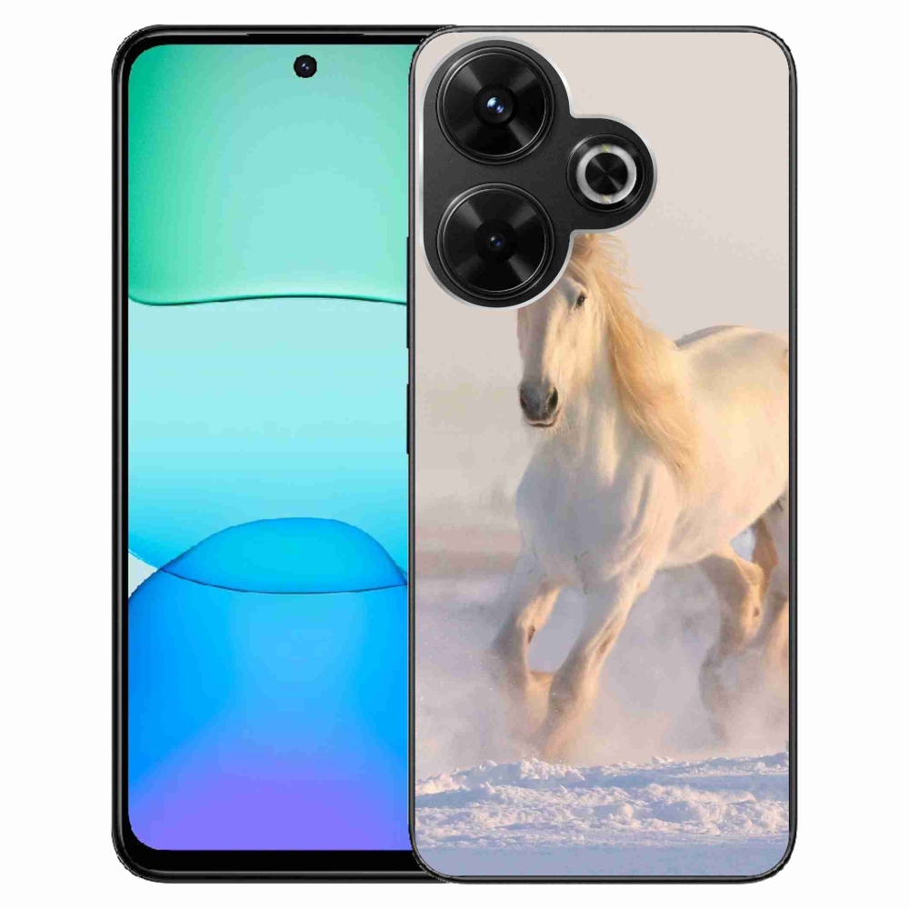 Gél tok mmCase a Xiaomi Redmi 13 4G/Poco M6 4G számára - ló a hóban