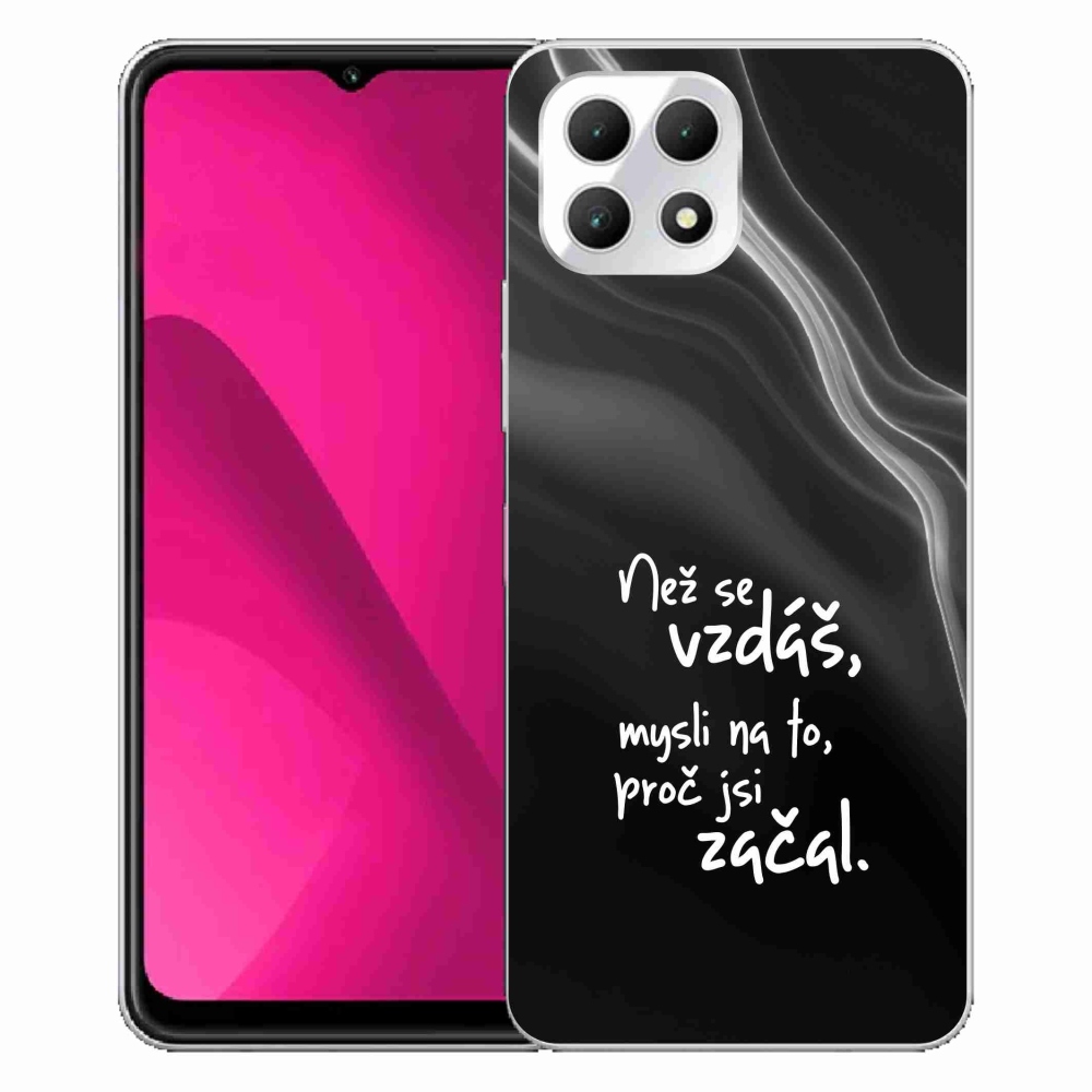 Zselés borítás mmCase a T-Mobile T Phone 2 készülékhez - Quote 2 fekete háttér