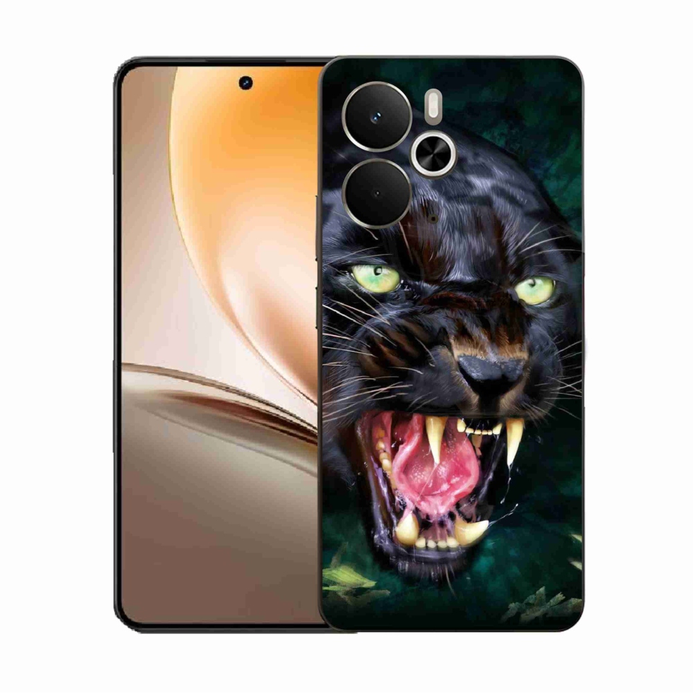 Gél borító mmCase a Realme 14 5G/14T 5G készülékhez - dühös fekete párduc