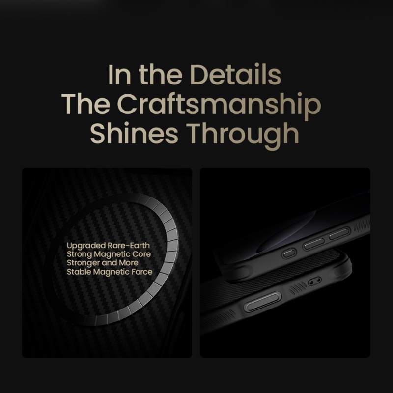 Nillkin CarboProp Aramid mágneses hátlap Apple iPhone 16 Pro Max készülékhez, fekete