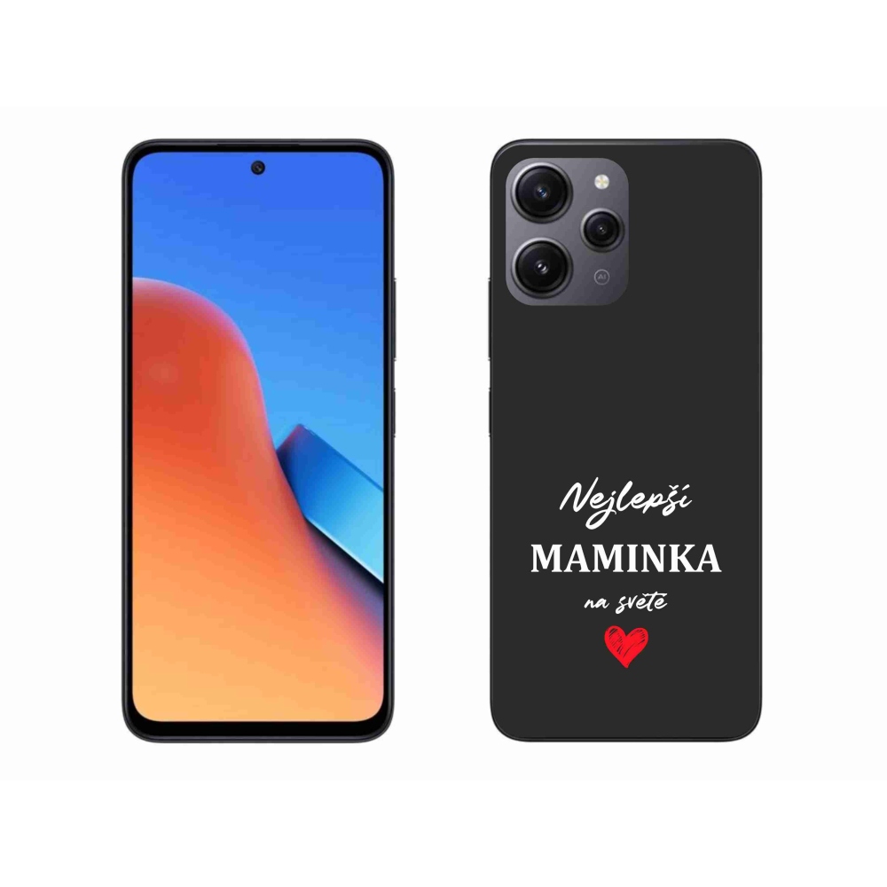 Gél borító mmCase a Xiaomi Redmi 12 - legjobb anya 1 fekete háttérrel