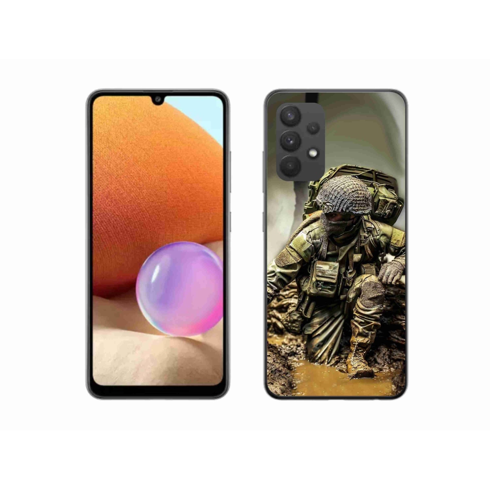 Gél borítás mmCase Samsung Galaxy A32 4G - katona