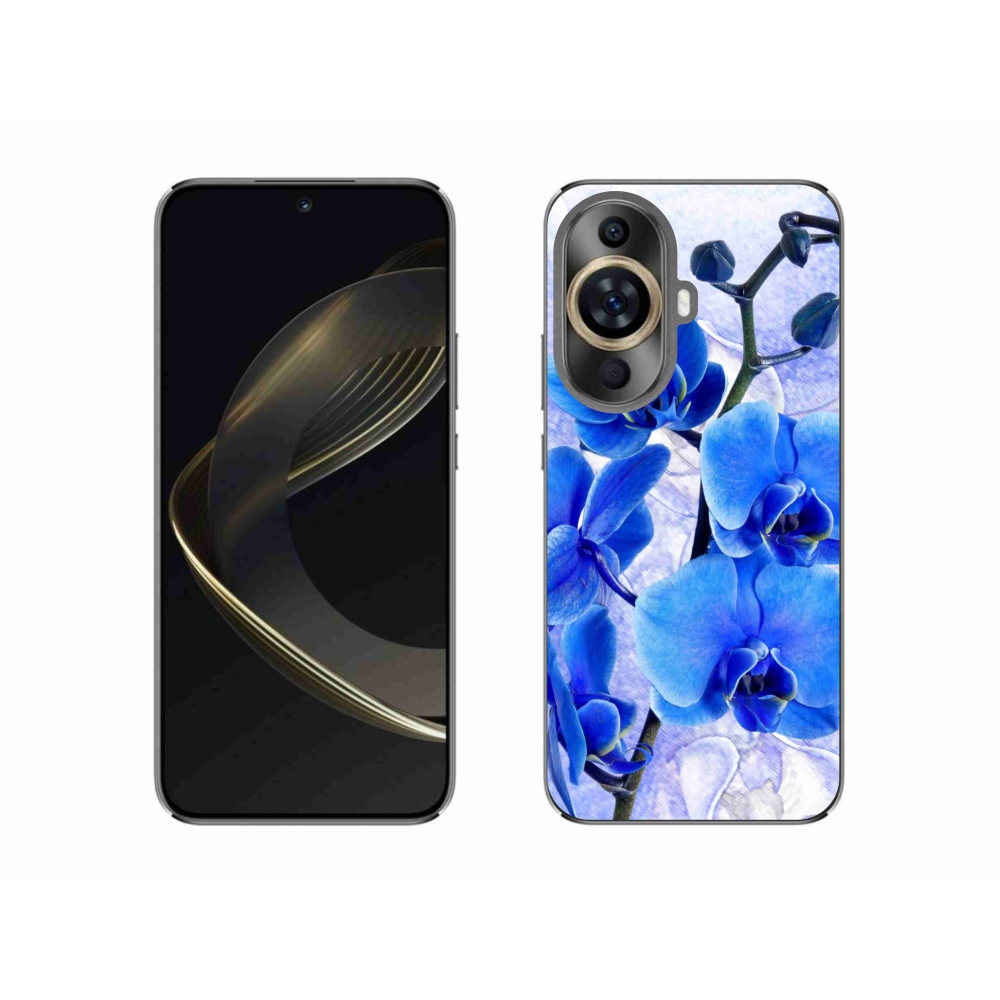 Gél borító mmCase a Huawei Nova 11-re - kék virágok