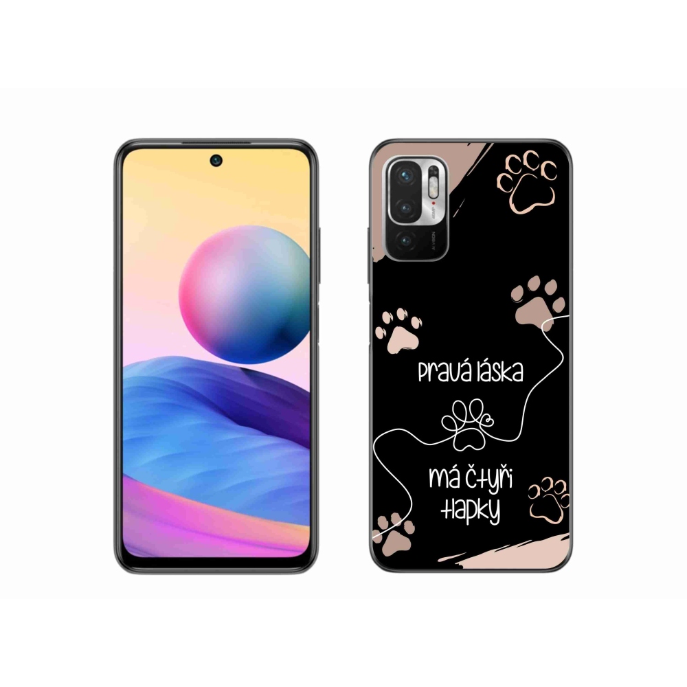 Gél borító mmCase a Xiaomi Redmi Note 10 5G készülékhez - kutya motívum 1 fekete háttér