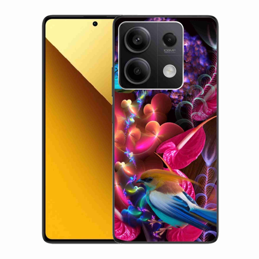 Gél borító mmCase a Xiaomi Redmi Note 13 5G számára - színes virágok