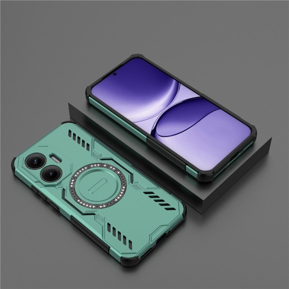 Üreges, tartós burkolat MagSafe-vel a Xiaomi Poco F7 5G-n - zöld