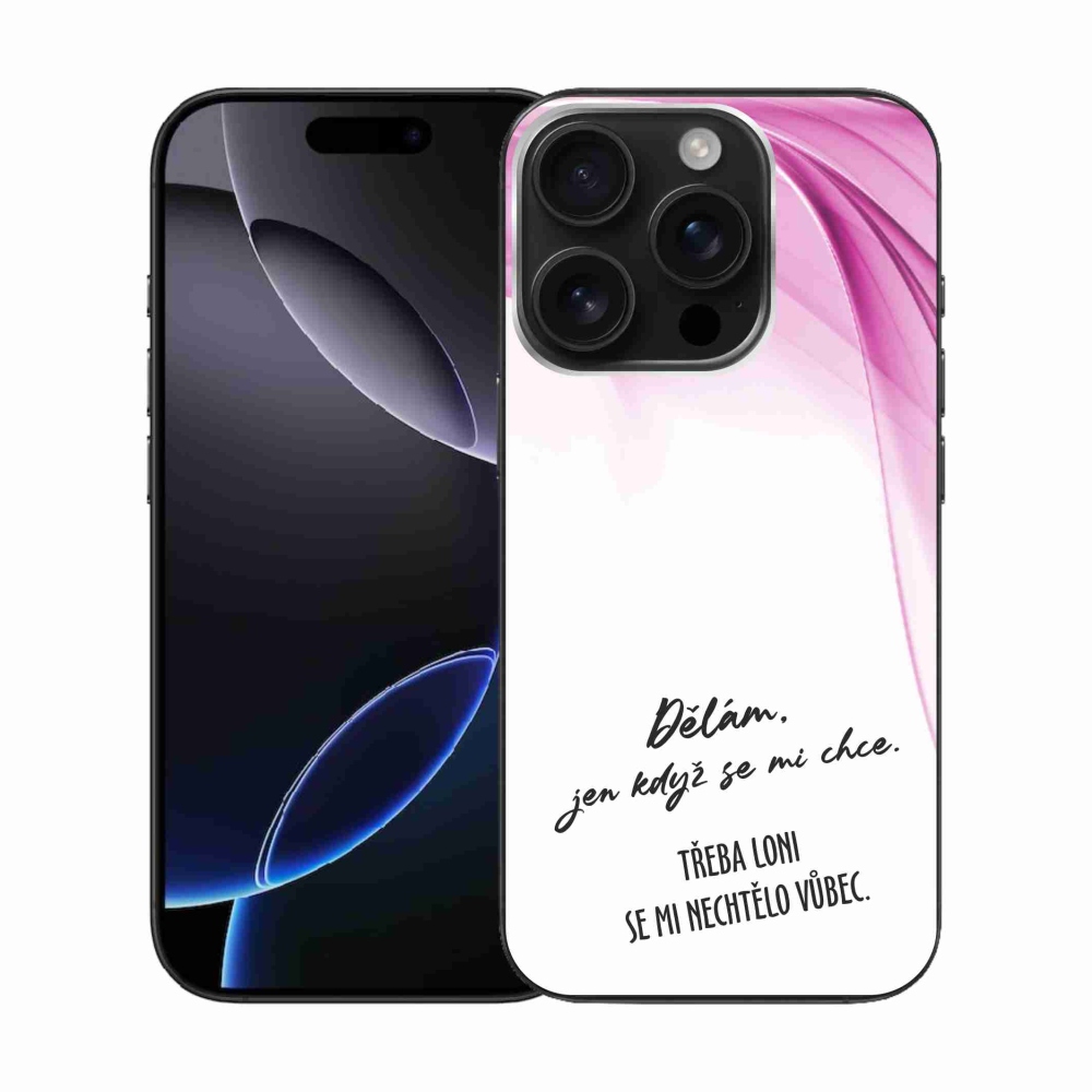 Gél borítás mmCase iPhone 16 Pro készülékhez - vicces szöveg 12 fehér háttér