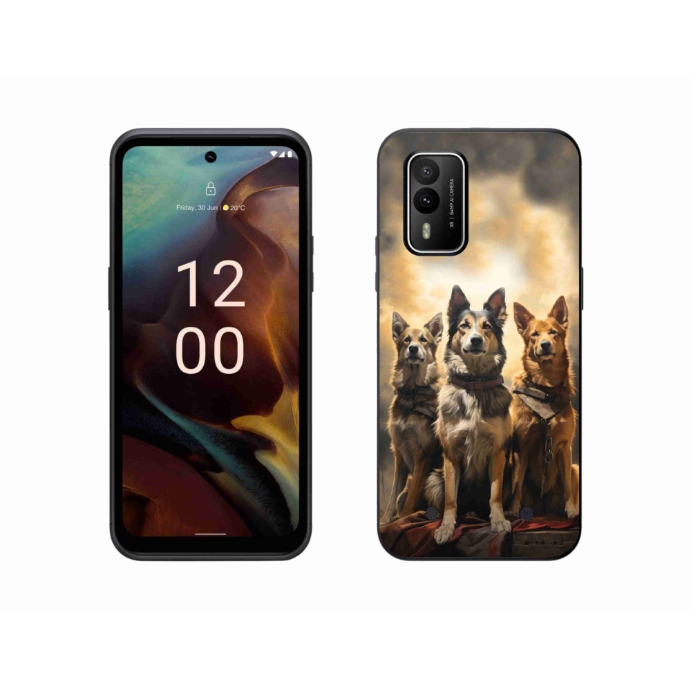 Zselés borítás mmCase a Nokia XR21 készülékhez - három kutya