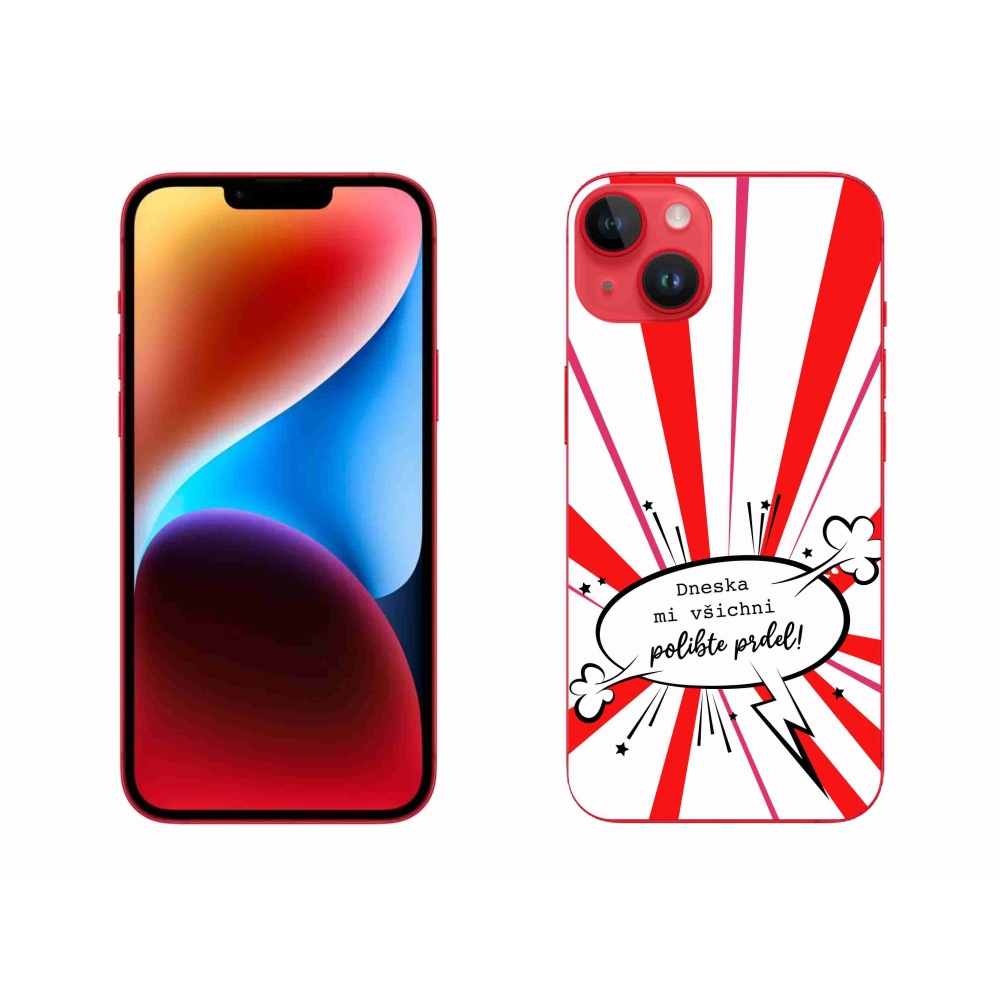 Gél borítás mmCase iPhone 14 Plus készülékhez - vicces szöveg 15 fehér háttér