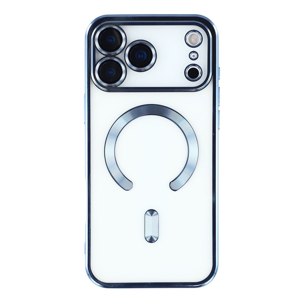 Veins gél tok védőüveggel az iPhone 18 Pro Max/17 Pro Max kamerájához – kék