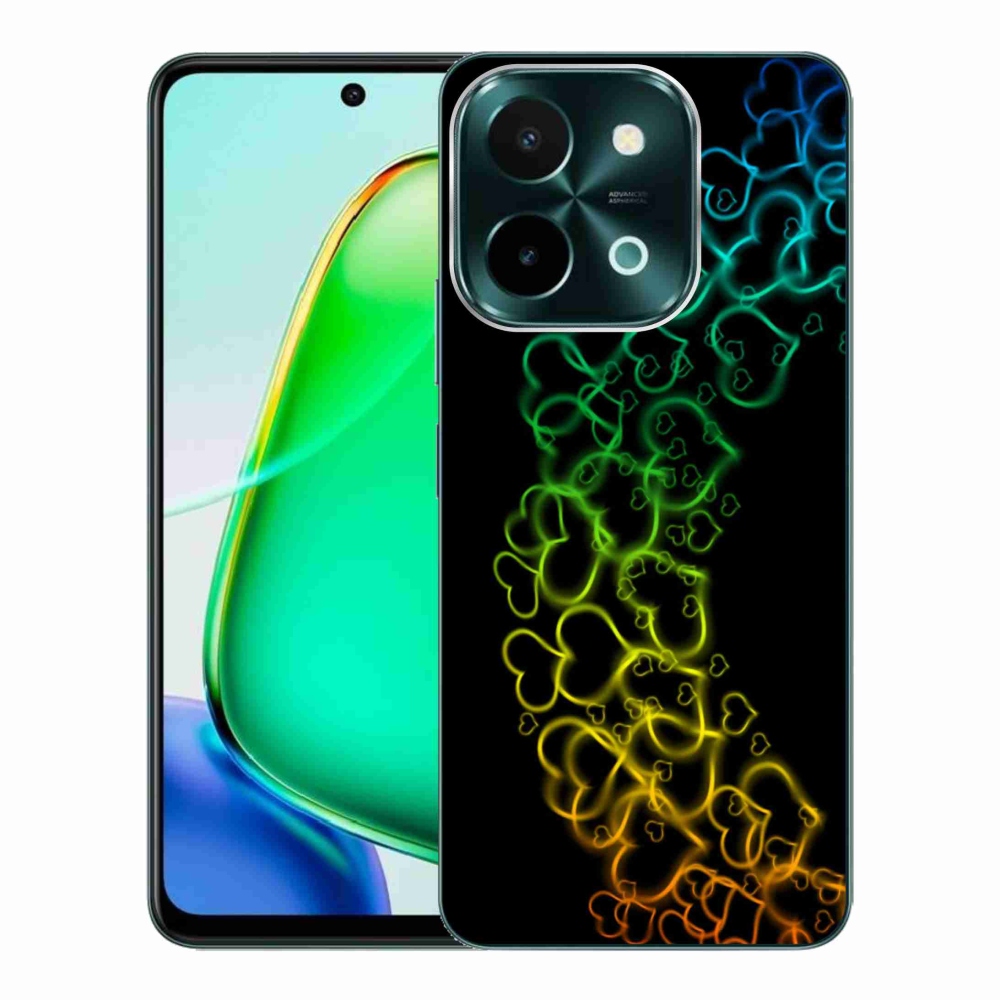 Zselés borító mmCase a Vivo Y28-hoz - színes szívek