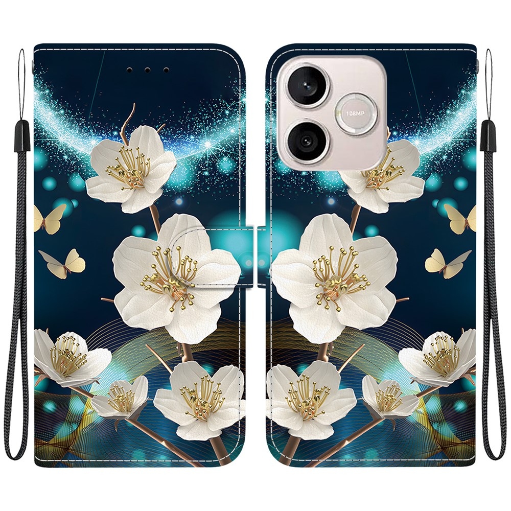 Sokoldalú könyvtáska a Honor 600 Lite 5G számára - magnolia