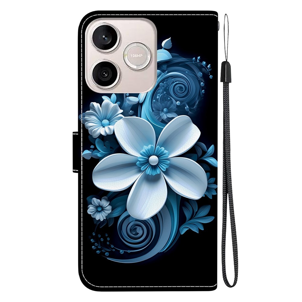 Sokoldalú könyvtáska a Honor 600 Lite 5G számára - orchidea