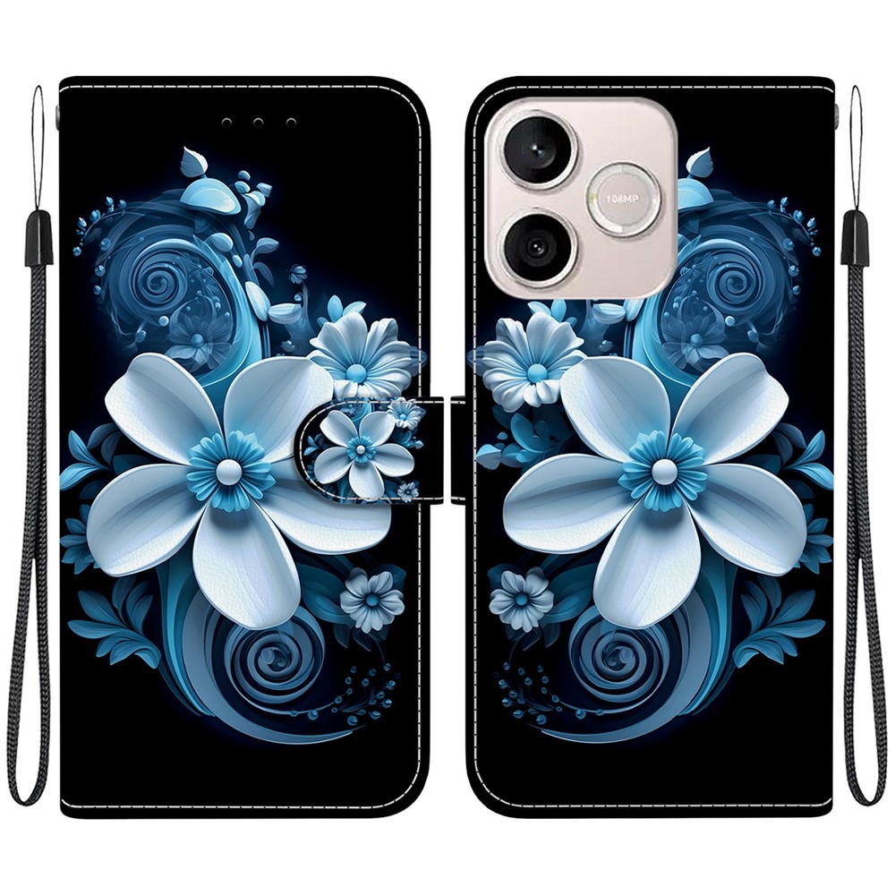 Sokoldalú könyvtáska a Honor 600 Lite 5G számára - orchidea