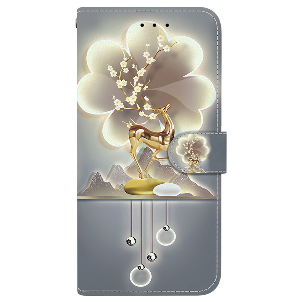 Sokoldalú könyvtáska a Realme 16 Pro+ 5G készülékhez - szarvas sika