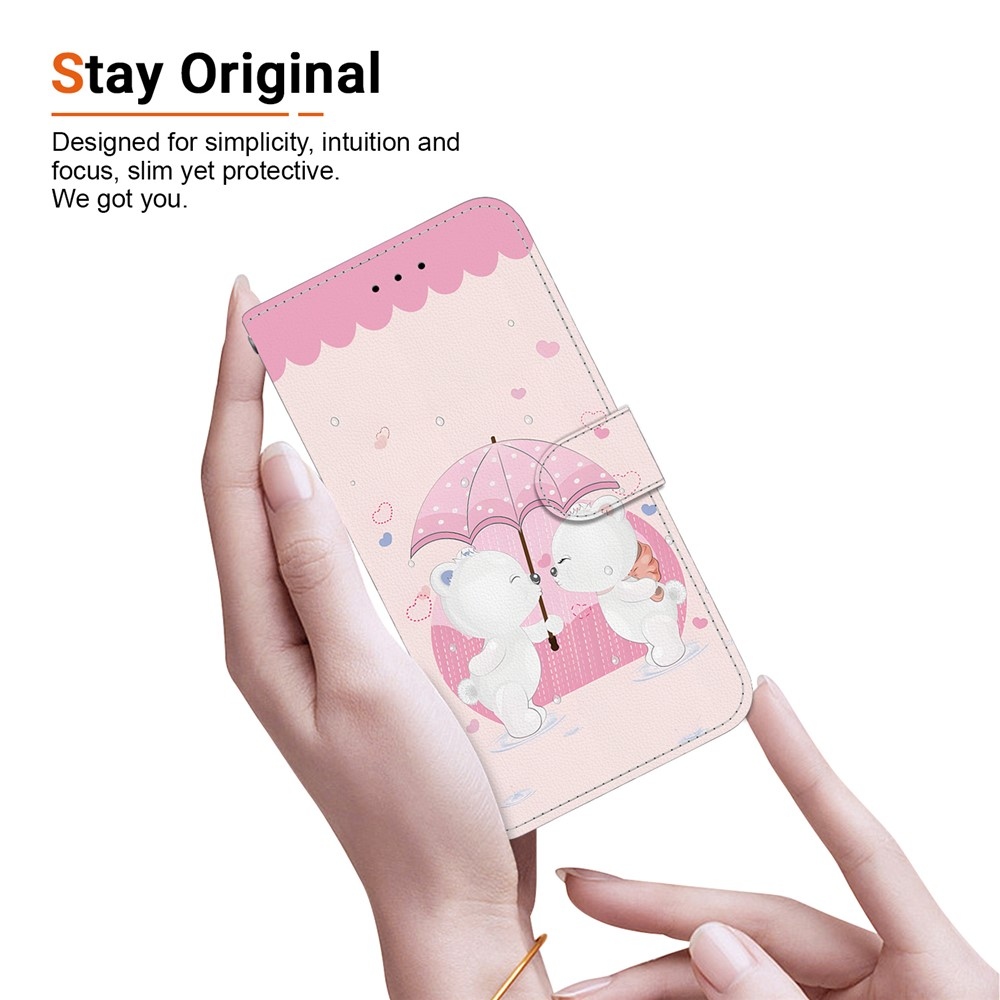 Sokoldalú könyvtáska a Realme 16 Pro+ 5G-hez - mackókkal