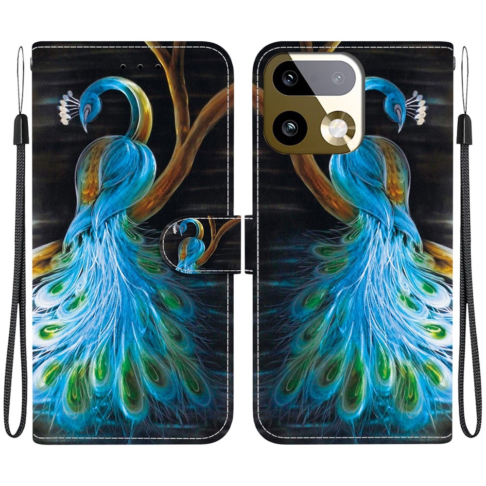 Sokoldalú könyvtáska a Realme 16 Pro+ 5G számára - páva