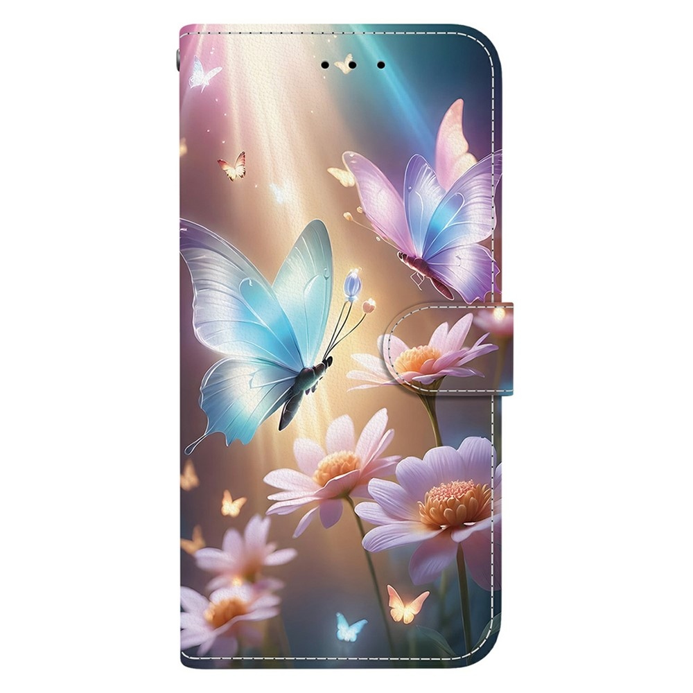 Sokoldalú könyvformájú tok a Samsung Galaxy S26 FE-hez – pillangók és margaréták