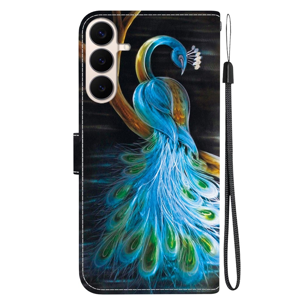 Sokoldalú könyvformájú tok a Samsung Galaxy S26 FE-hez – páva