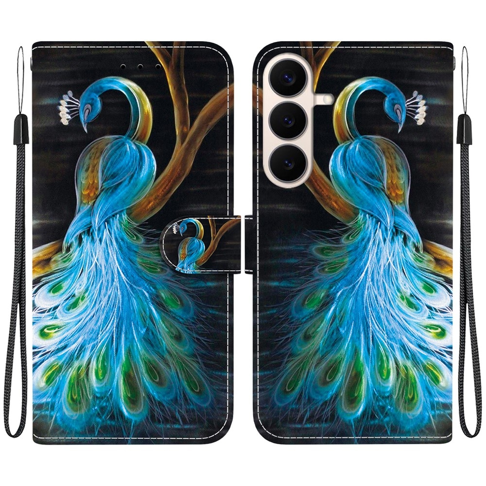 Sokoldalú könyvformájú tok a Samsung Galaxy S26 FE-hez – páva