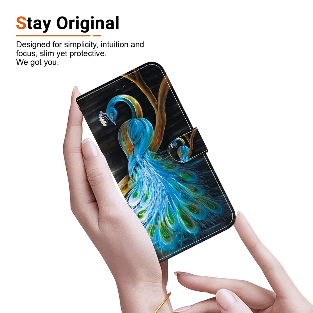 Sokoldalú könyvformájú tok a Samsung Galaxy S26 FE-hez – páva