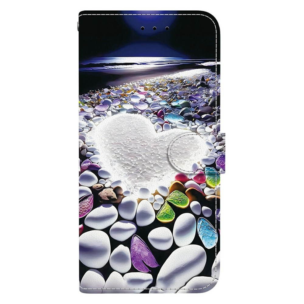 Sokoldalú könyvformájú tok a Samsung Galaxy S26 FE-hez – szívek és strasszok