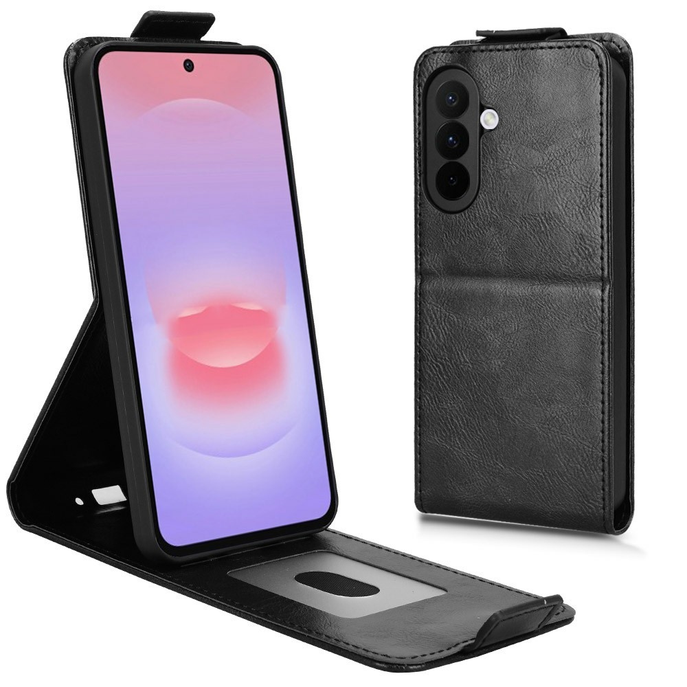 Vert flip tok Samsung Galaxy A27 készülékhez - fekete