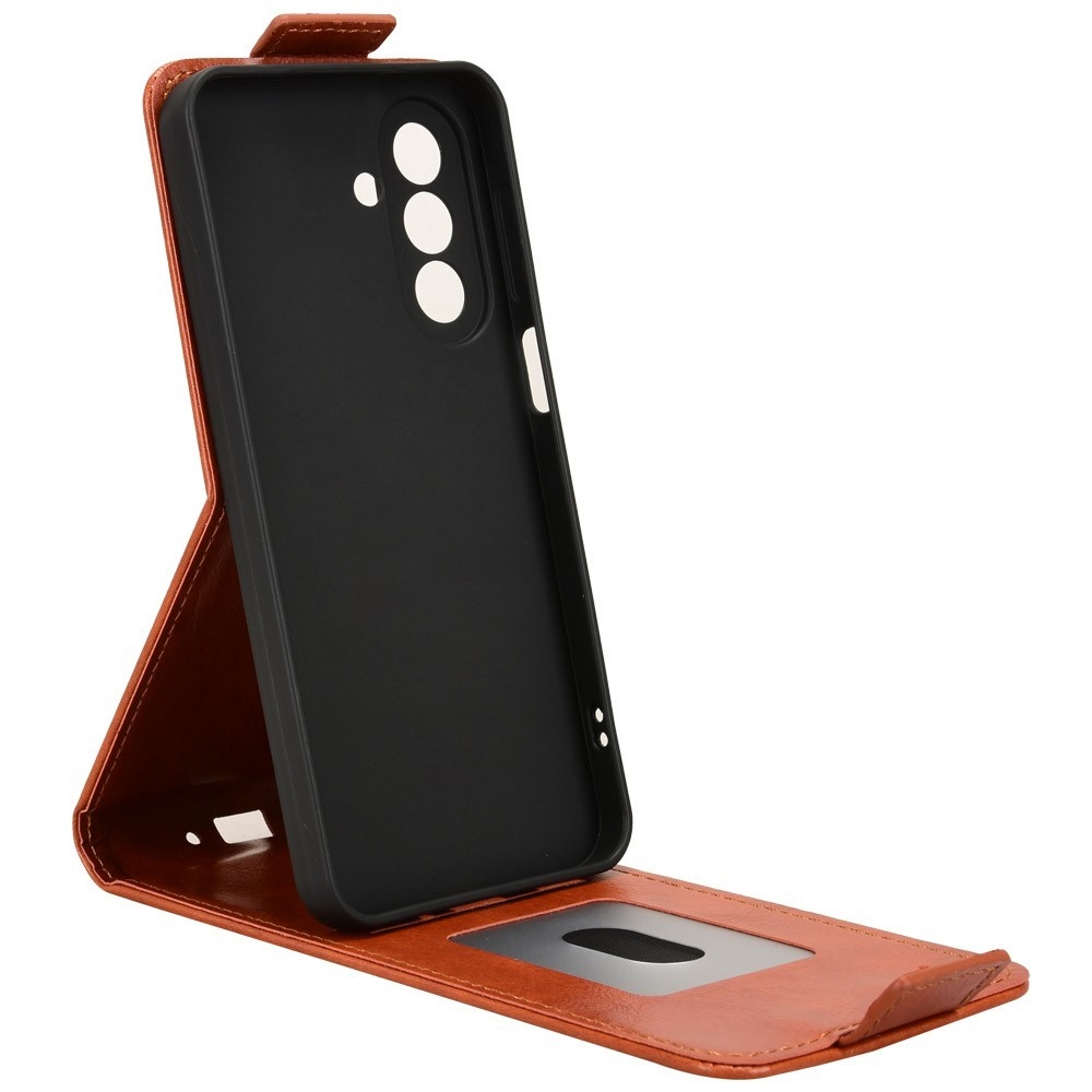 Vert flip tok Samsung Galaxy A27 készülékhez - narancssárga