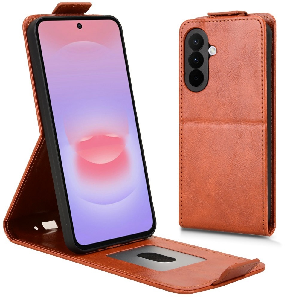 Vert flip tok Samsung Galaxy A27 készülékhez - narancssárga