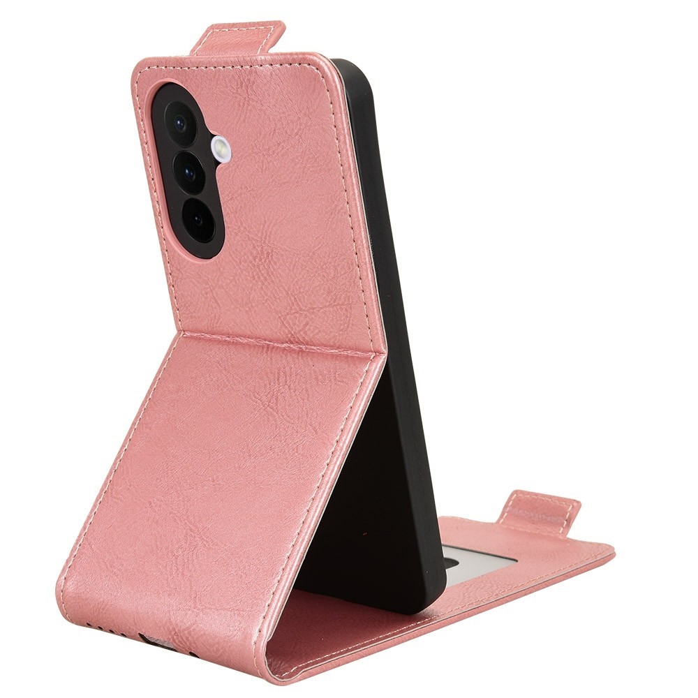 Vert flip tok Samsung Galaxy A27 készülékhez - rózsaarany