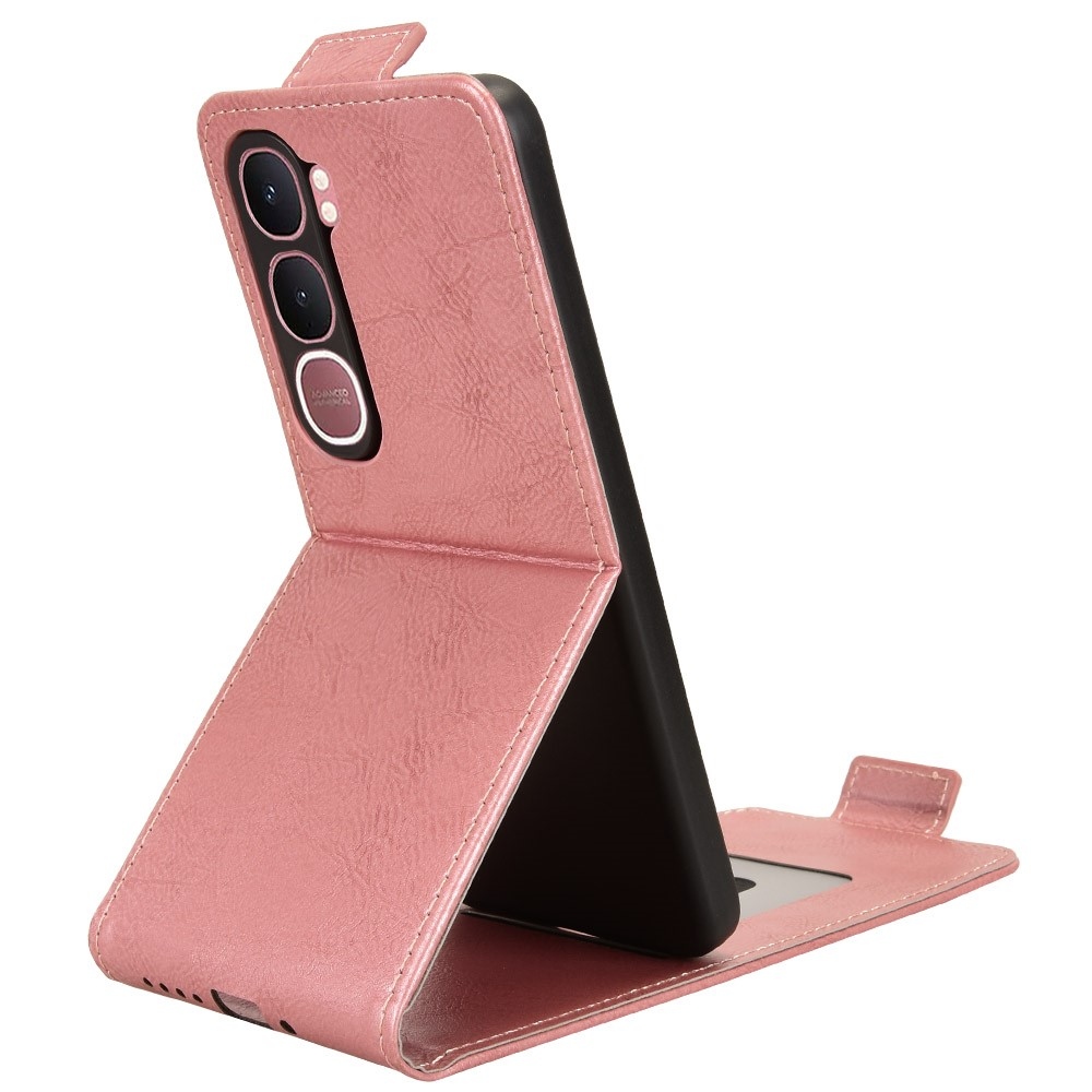 Vert flip tok a Vivo Y21d/Vivo Y31 5G készülékhez - rózsaarany