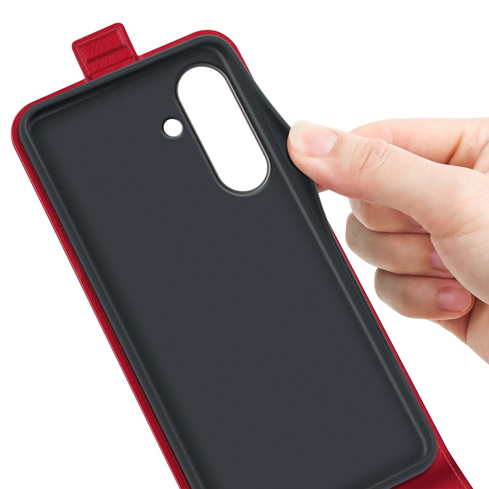 Függőleges könyvtáska Samsung Galaxy A37 5G - piros