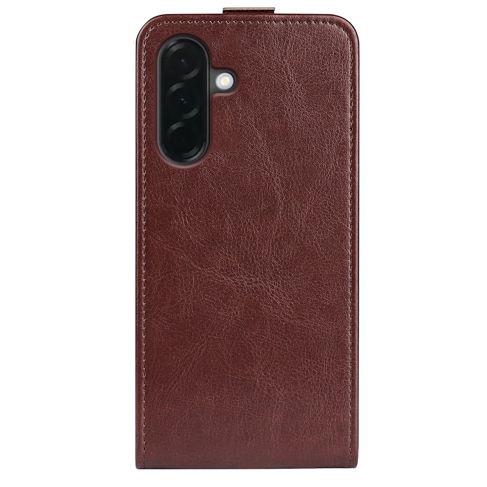 Függőleges könyvtáska Samsung Galaxy A37 5G készülékhez - barna