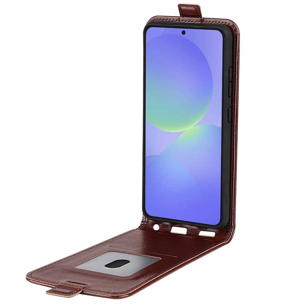 Függőleges könyvtáska Samsung Galaxy A37 5G készülékhez - barna
