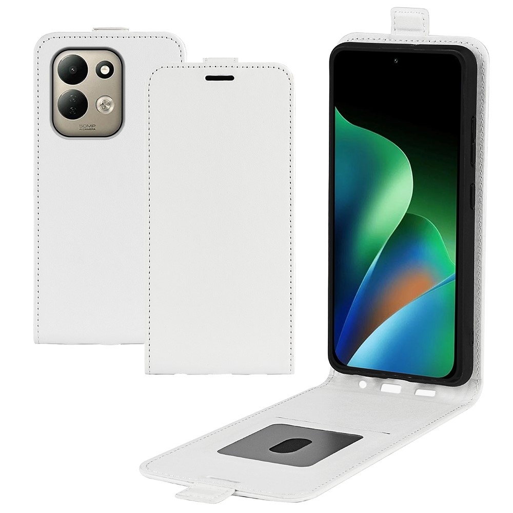 Vertical könyvformájú tok a Xiaomi Redmi 17 4G/5G-hez – fehér