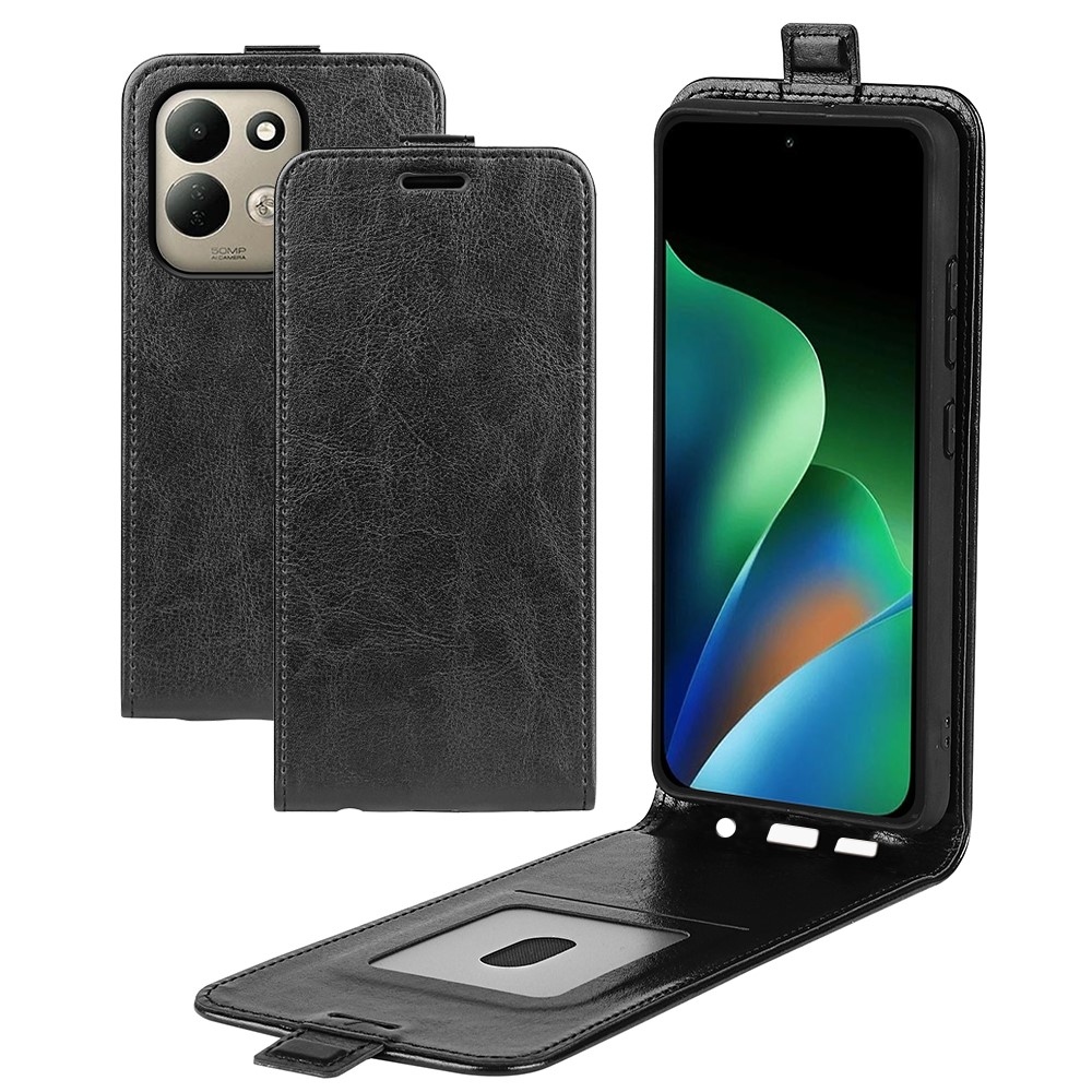 Vertical könyvformájú tok a Xiaomi Redmi 17 4G/5G-hez – fekete