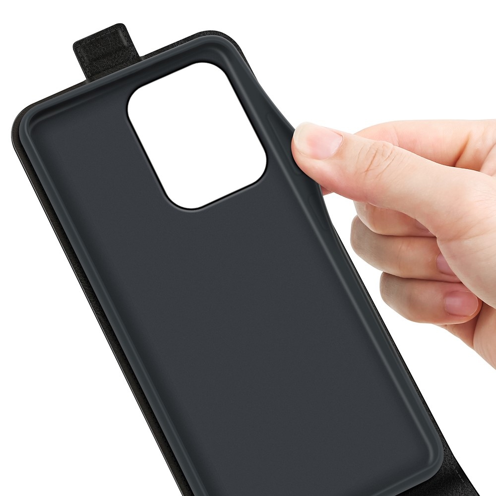Vertical könyvformájú tok a Xiaomi Redmi 17 4G/5G-hez – fekete
