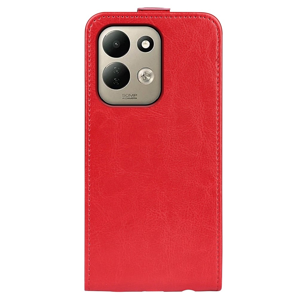 Vertical könyvhátlapos tok a Xiaomi Redmi 17 4G/5G-hez – piros
