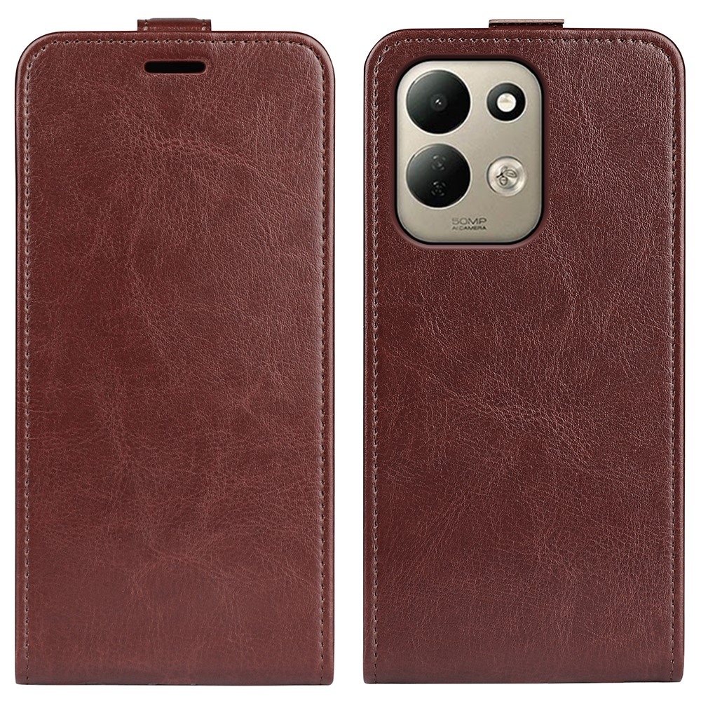 Vertical könyvtok a Xiaomi Redmi 17 4G/5G-hez – barna