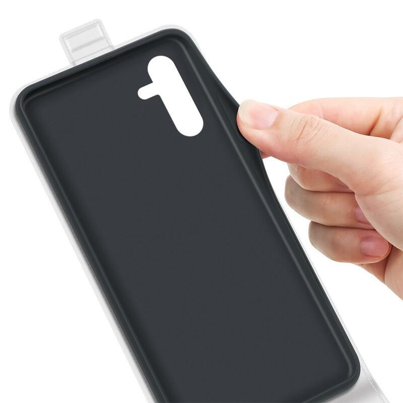 Függőleges pénztárca tok Samsung Galaxy A14 4G/5G készülékhez - fehér