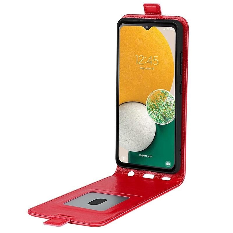 Függőleges pénztárca tok Samsung Galaxy A14 4G/5G - piros