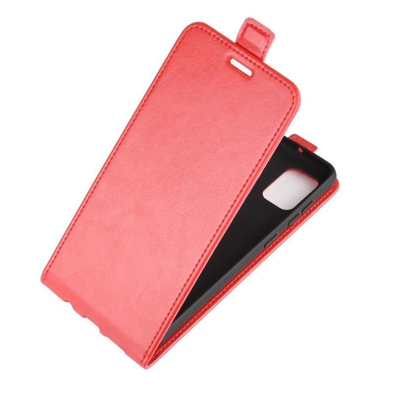 Függőleges PU bőr flip tok Samsung Galaxy A31 készülékhez - piros