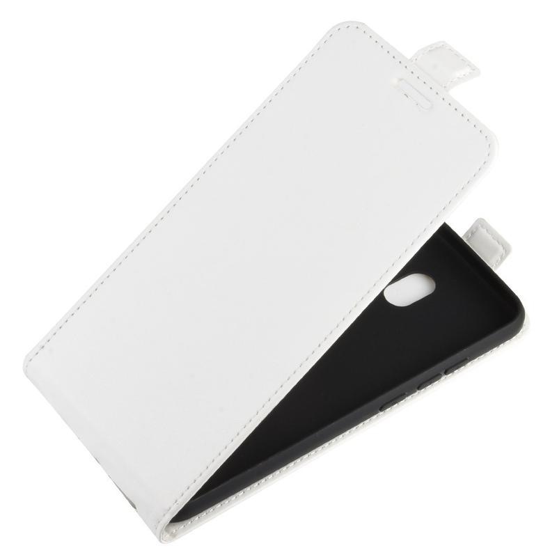 Függőleges PU bőr flip tok Xiaomi Redmi 8A-hoz - fehér